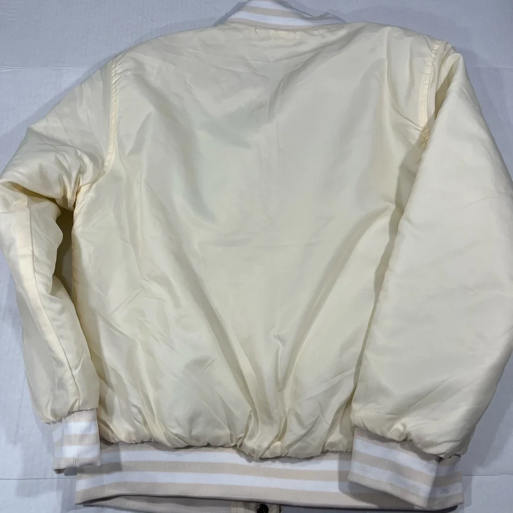 PACSUN CREAM COLOR BROOKLYN BOMBER JACKET - Picture 7 of 9